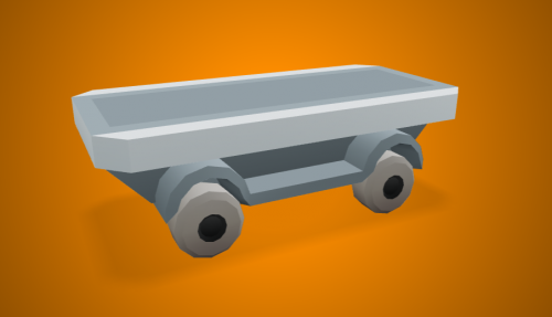 Space Truck Trailer Low poly